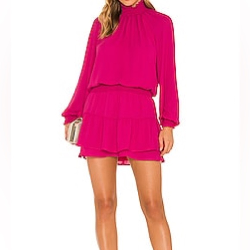 Turtleneck Ruffle Skirt Dress in Antigua